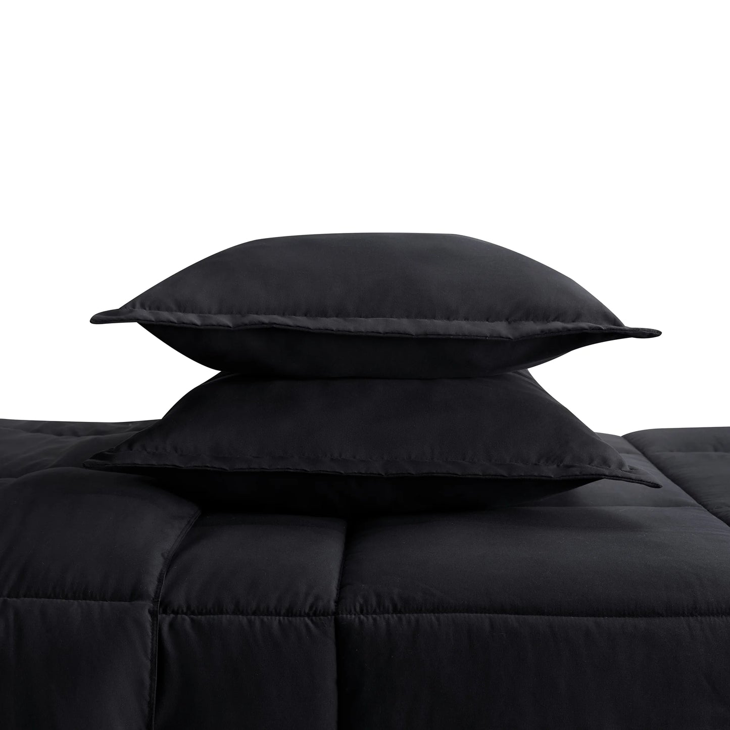 Simply 2-Piece Clean Antimicrobial Black Comforter Set, Twin XL