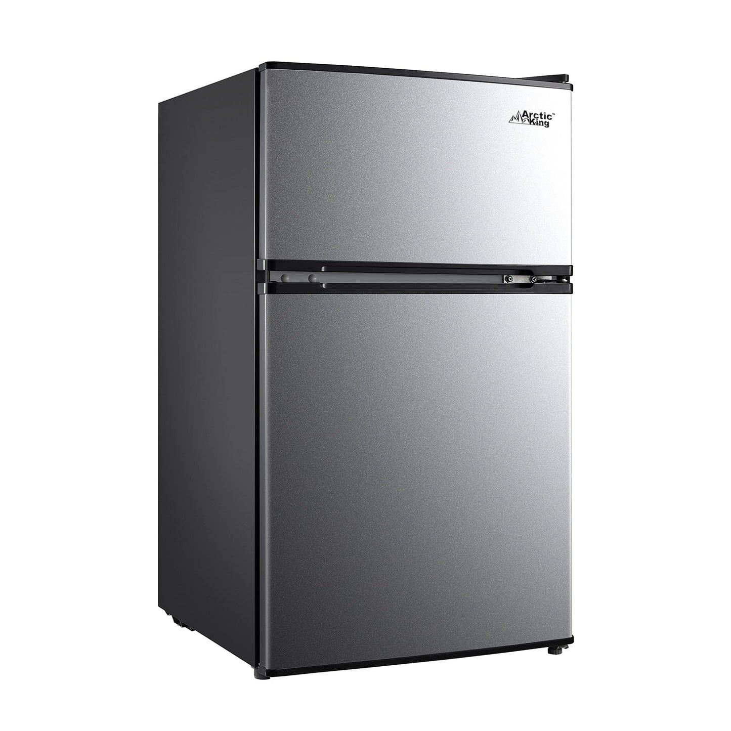 3.2 Cu Ft Two Door Mini Fridge with Freezer, Stainless Steel, E-Star