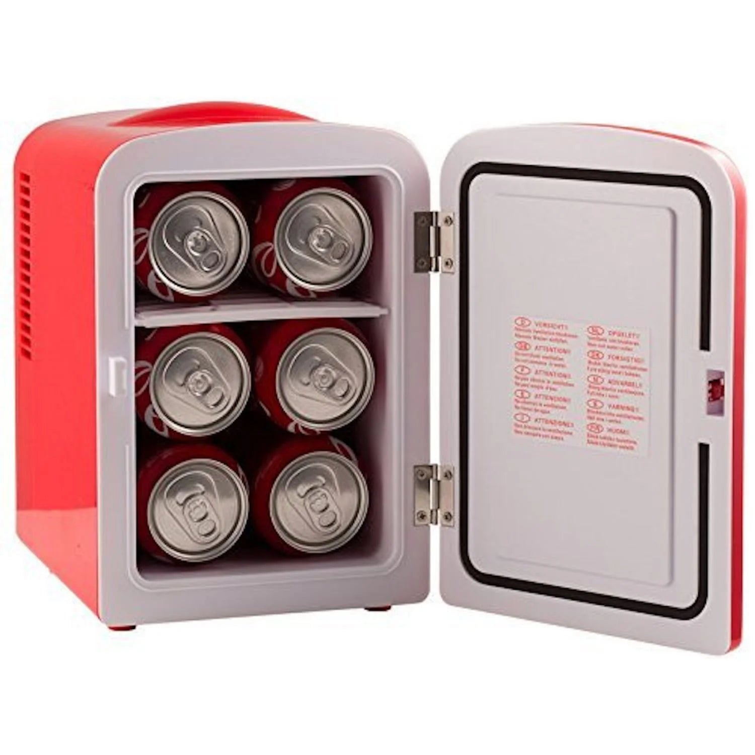 Appliance Chill 6-Can Retro Portable Mini Fridge Red Thermoelectric