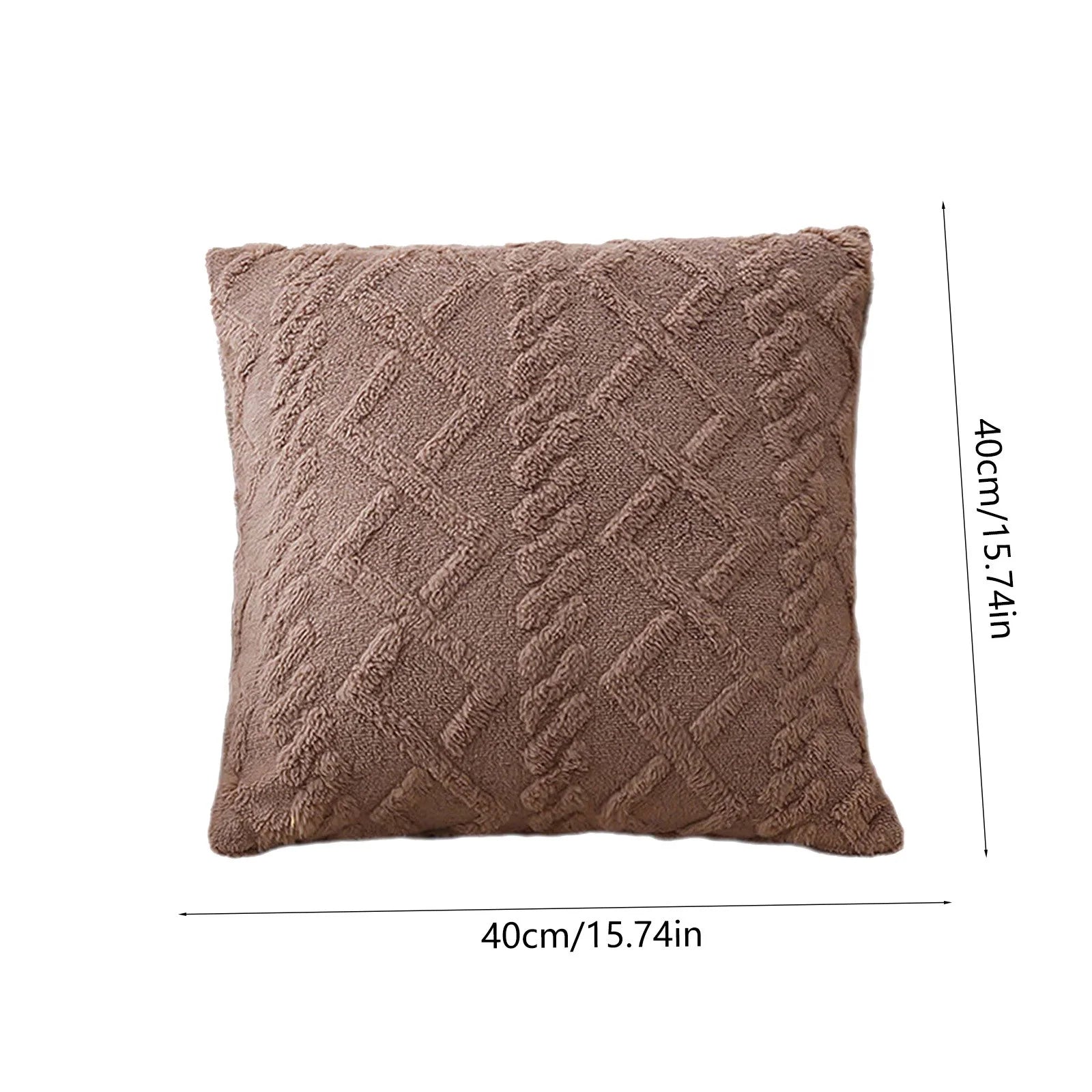 Decorative Throw Pillow for Couch 18X18 Inches Boho Bed and Sofa Accent Pillows, Indoor Decor Pillows for Living Room Bedroom, Throw Pillows under 5$, Pack of 1, Brown