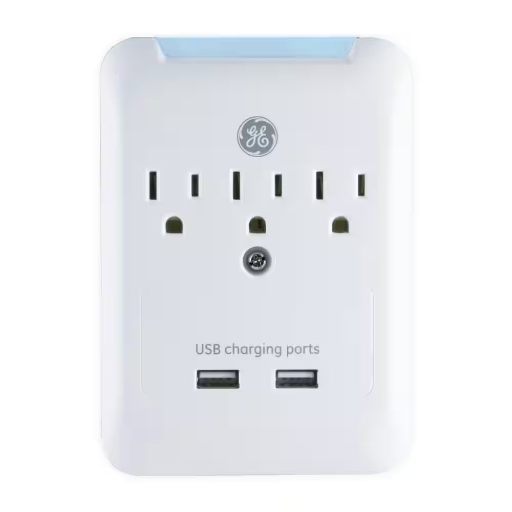 3-Outlet 2 USB Rapid Charging Port Pro Sur Protector Tap