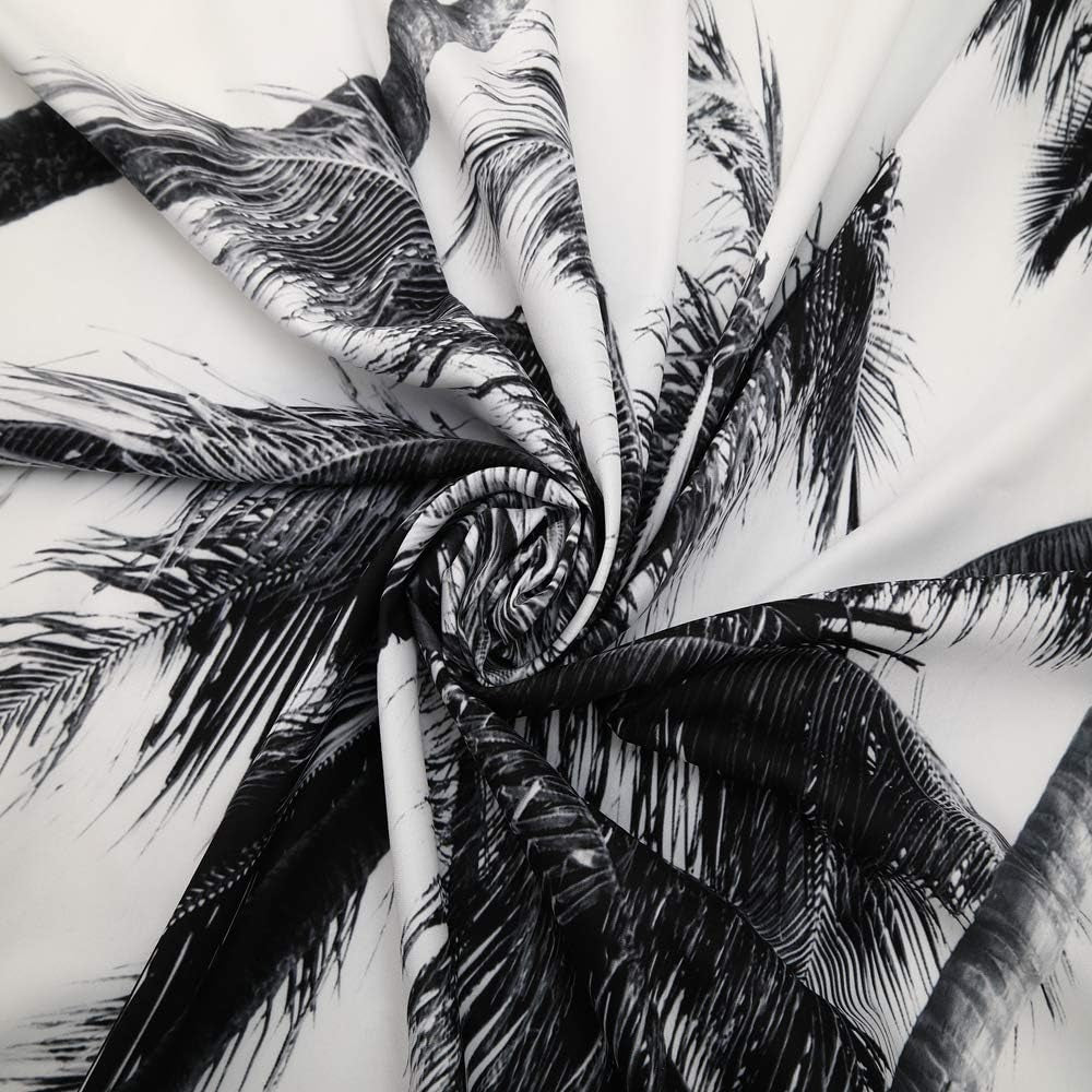 Ethnic Psychedelic Tapestry Wall Hanging Black and White Silhouettes Tropical Coconut Palm Trees White Palmliving Room Bedroom Art Nature Home Decorations 80 X 60 Inches