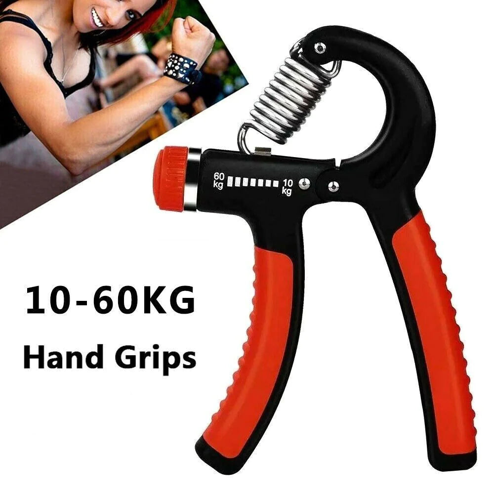 Hand Grip Strength Power Trainer Gripper Strengthener Adjustable Gym Exerciser