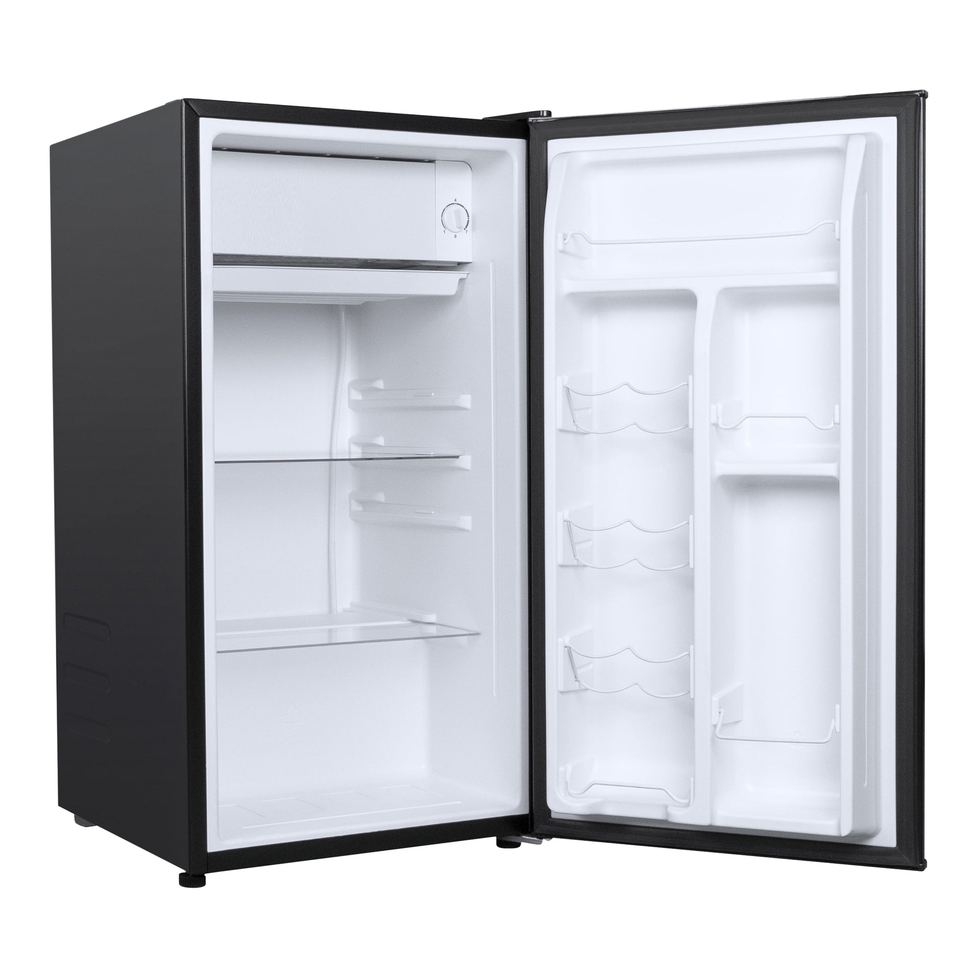 3.3 Cu Ft One Door Mini Fridge, Black Estar, New