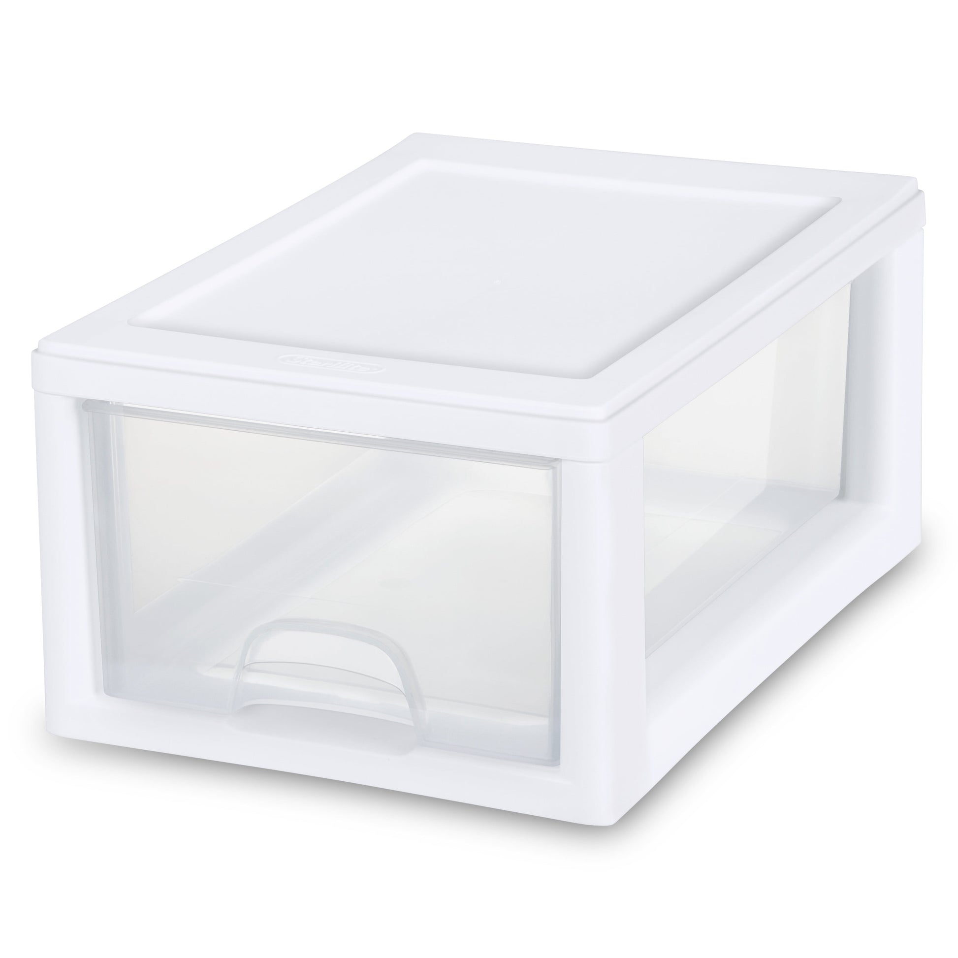 1.5 Gallon Plastic Drawer Chests, White, 6 Count