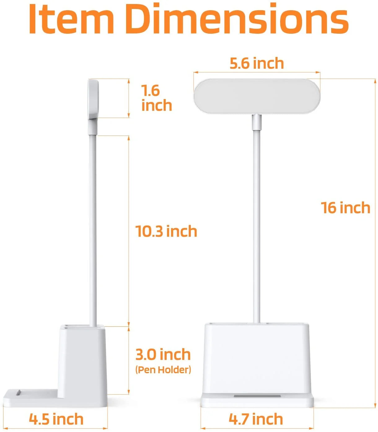 16" LED Adjustable Gooseneck Pen Holder Desk Lamp